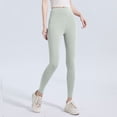 thumbnail image 2 of Leggings for Women Seamless Winter Warm Fleece Lined Yoga Pants Stretchy Soft High Waisted Workout Running Tights, 2 of 4