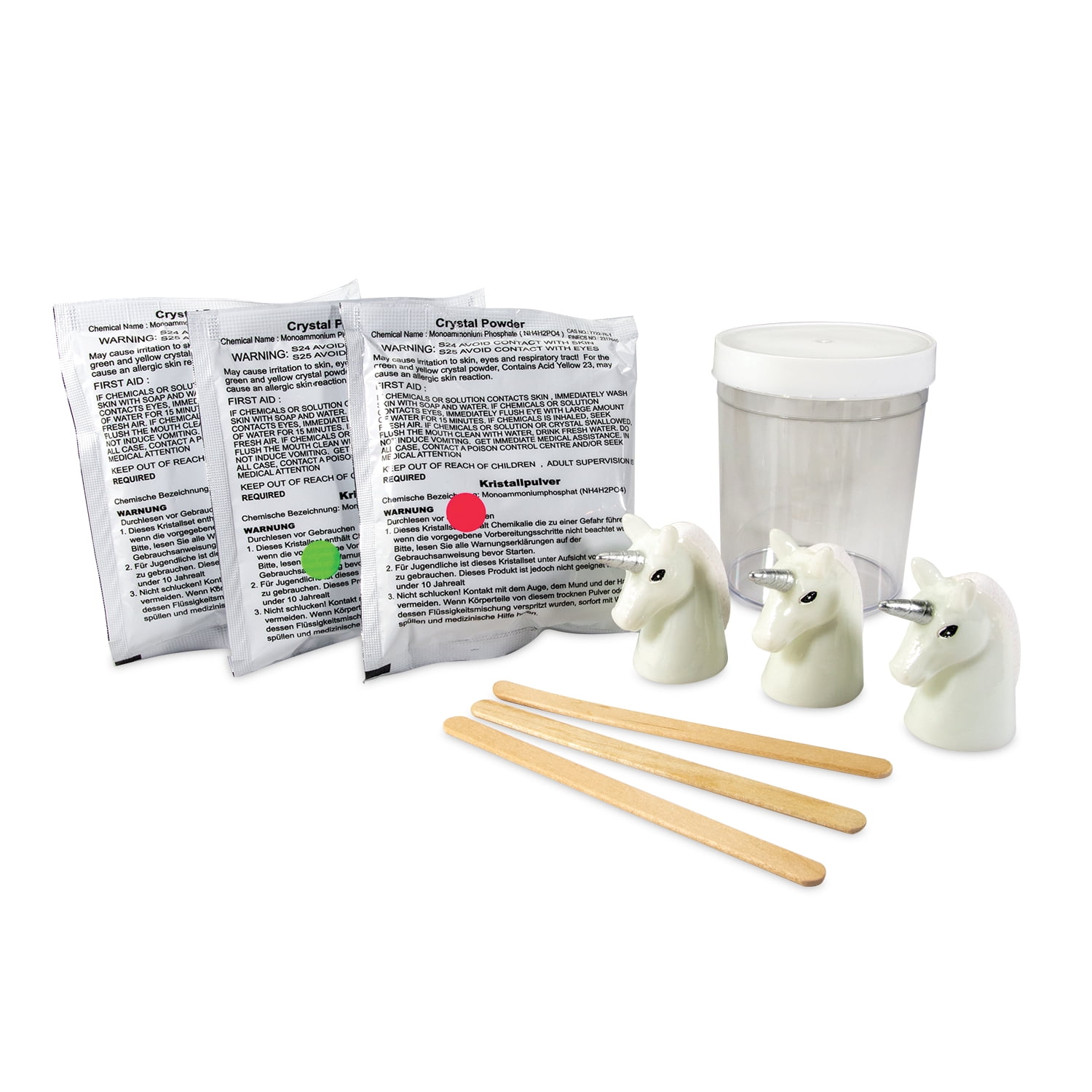 MindWare Sparkle Formations: Crystal Unicorns Growing Kit, DIY 3 Crystal Unicorns