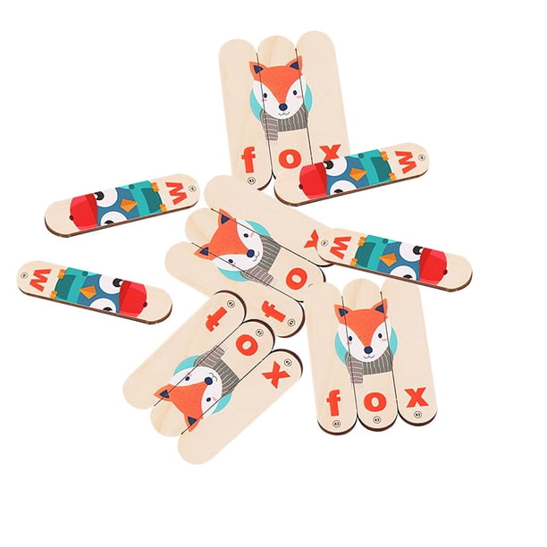Creative English Letter Matching Word Game Bar Puzzle Juguetes Educativos Para Niños Yuarrent FN002796-00