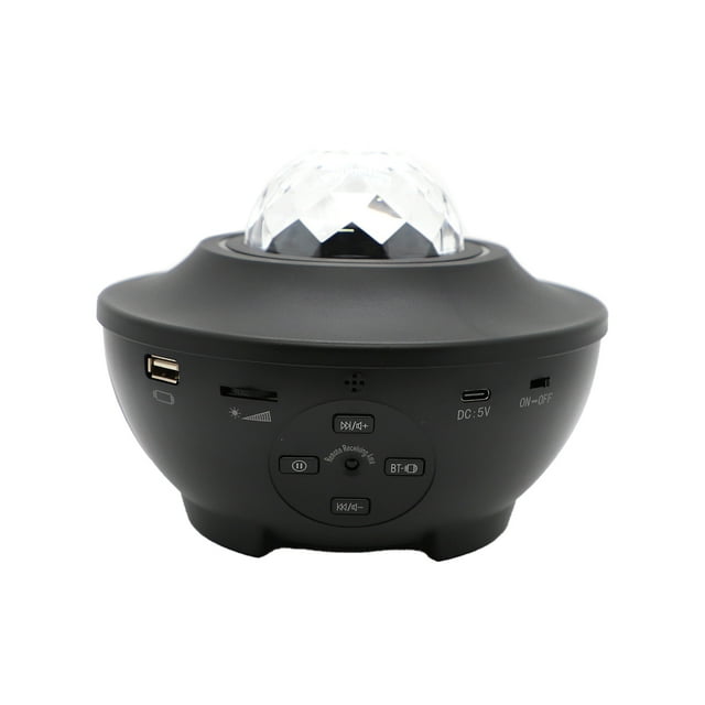 Star Projector with LED Galaxy Ocean Wave Night Light Projector BT Music Speaker for Baby Bedroom Game Rooms Party 10 Colors Options Voice & APP & Remote Control