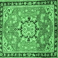 thumbnail image 1 of Ahgly Company Indoor Square Persian Emerald Green Traditional Area Rugs, 3' Square, 1 of 4