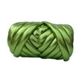 thumbnail image 2 of Hilo grueso, hilo voluminoso, tejido a mano, nudo trenzado, 500 g, hilo para tejer a brazo, longitud 15 m Verde de fruta, 2 of 9