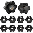 thumbnail image 1 of Perilla de apriete de rosca hembra M10, 10 piezas Perilla de tuercas de apriete con cabeza de estrella Perillas de apriete Apriete de rosca M10 para maquinaria Equipo industrial Equipo-38 mm, 1 of 3