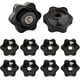thumbnail image 1 of Perilla de apriete de rosca hembra M10, 10 piezas Perilla de tuercas de apriete con cabeza de estrella Perillas de apriete Apriete de rosca M10 para maquinaria Equipo industrial Equipo-38 mm, 1 of 3