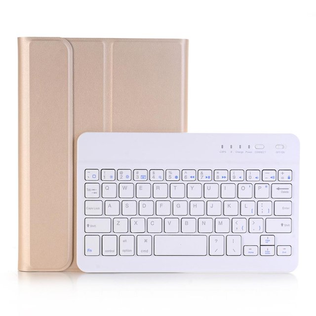 Funda Con Teclado Inalámbrico Bluetooth Para Ipad 9,7 Con Portalápices, Funda Completa De Cuero Pu Inteligente Para Ipad Air 1 2 Pro9.7 seitruly EL013144-02