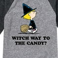 thumbnail image 3 of Peanuts - Witch Way To The Candy - Toddler And Youth Raglan Graphic T-Shirt, 3 of 5