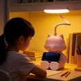 thumbnail image 4 of Weloille Rechargeable LED Night Light 1 Pack, Multifunctional Reading Table Lamp with Phone Holder, Adjustable Brightness Eye Caring Desk Light for Bedroom Bedside Desktop Nightstand Use, 4 of 6