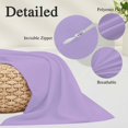 thumbnail image 3 of Purple Small Pillow Covers, Modern Pure Lavender Purple Soft Breathable Throw Pillow Cases with Invisible Zipper, Decorative Pillowcase Pillows Protectors for Sofa Bed Chair 12"x20", 3 of 9