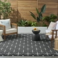 thumbnail image 4 of Nourison Essentials Outdoor Black Ivory 6' x 9' Area Rug (6x9), 4 of 9