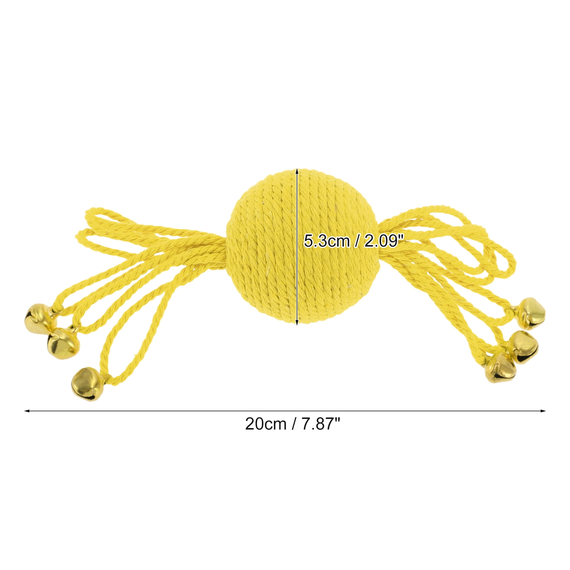 Unique Bargains Playing Ball with Bell for Indoor Yellow