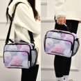 thumbnail image 5 of Insulated Lunch Bag 6L Leak-Proof Lunch Box with Shoulder Strap Multiple Pockets Lunch Tote Cute Pastel Watercolor Floral, 5 of 9