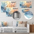 thumbnail image 4 of Designart "Azure Frond Dreamscape" Floral Ferns Metal Art Print, 4 of 5