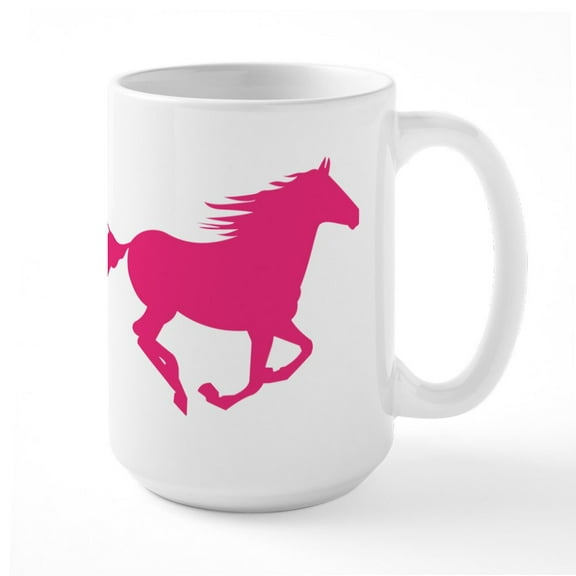 CafePress - Horse Silhouette - 15 oz Ceramic Large White Novelty Mug