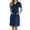 Navy, variant on Plus Size Short Sleeve V Neck A Line Dresses for Women with Pocket Workwear Casual Dress for Women White,XXXL