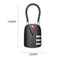 thumbnail image 2 of Security Hardware Accessories Anti-Theft Suitcase TSA Customs Password Lock 3-Digit Security Padlock Code Padlock Smart Combination Lock, 2 of 8