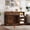 Brown, variant on Senfot Furniture Style Dog Crate Cabinet, Multi Functional Pet Kennel with Storage, Decorative Dog House for Living Room Bedroom Black