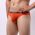 thumbnail image 2 of Sngxgn Mens Boxer Briefs Breathable Underwear for Men(Orange,L), 2 of 4