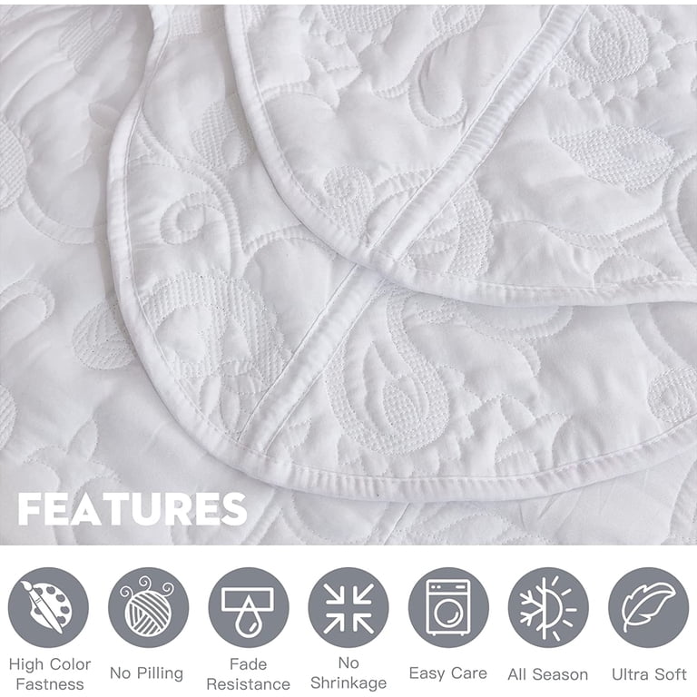 HZ&HY Oversized King Bedspread Set — Navy Blue, Lightweight, Reversible, 4-Piece Coverlet With Shams & Decorative Pillow