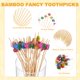 thumbnail image 2 of Uxcell 200-Pack Palillos de Cóctel, Palillo de Bambú Elegante de 4.7 Pulgadas para Barbacoa/Tablas de Charcutería/Bebidas/Frutas [Multicolor, Fresa], 2 of 6