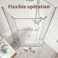 thumbnail image 3 of ACE DECOR Corner Shower Enclosure, 1/4 in. Clear Glass Pivot Shower Doors, 35.56" D x 35.56" W x 72" H Frameless Neo-Angle Shower Enclosure, Chrome Finish, 3 of 9