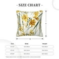 thumbnail image 4 of Square Throw Pillow Covers with Core, Yellow Floral Pattern Pillows for Sofa Beds, 20 x 20 inches Multicolor, 4 of 9