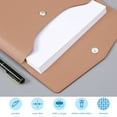 thumbnail image 6 of Beautynvta File Folder, Leather A4 Document Holder File Organizer Waterproof Leather Portfolio Case Filing File Organizerwith Magnetic Snap Closure for Office Supplies, Khaki, 6 of 8