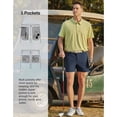 thumbnail image 5 of PULI Men’s Golf Shorts 5" Inseam Relaxed Fit Quick-Dry Lightweight Casual Travel Hybrid Shorts with Pockets, 5 of 7