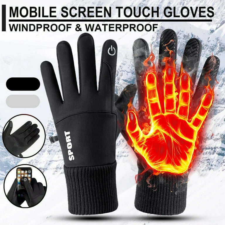 Mairbeon Winter Warm Gloves Waterproof Windproof Non-Slip Touch Screen  Fishing Hiking Skiing Motorcycles Outdoor Equipment 