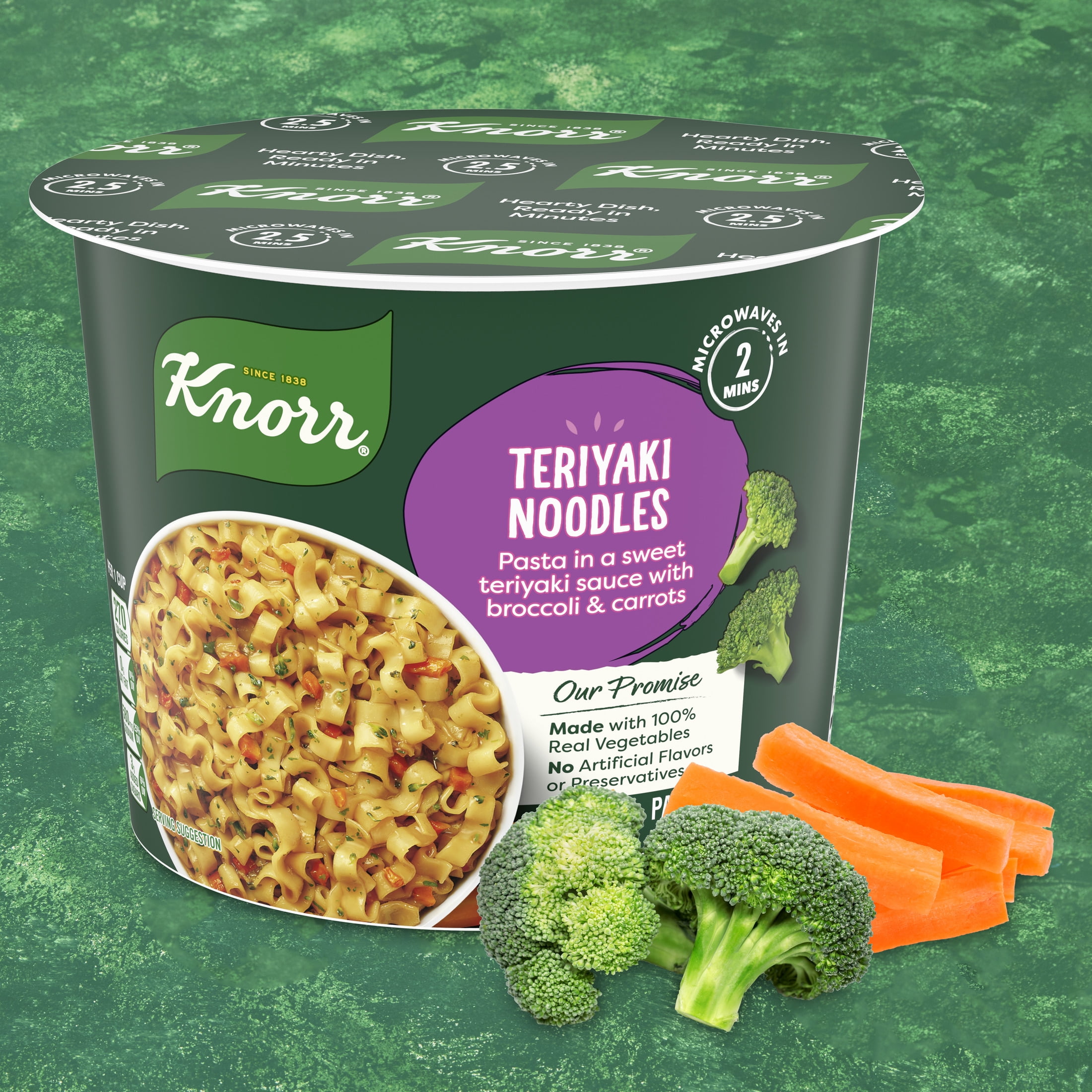 (8 pack) Knorr Pasta Sides Teriyaki Noodles Made with Real Vegetables, 2.6 Oz Cup