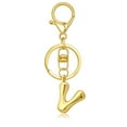 thumbnail image 2 of Hearth & Gear Custom Letter Keychain Key Ring For Initial Charm With Sturdy Metal Loop And Easy To Find Design For And Luggage, 2 of 5