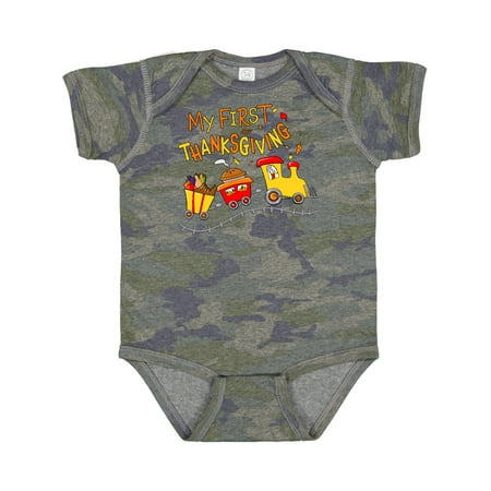 

Inktastic My 1st Thanksgiving Turkey Train with Food Gift Baby Boy or Baby Girl Bodysuit