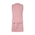 thumbnail image 3 of Womens Sets 2 Piece Outfits Save on 2 Piece Skirt Sets for Women Summer Vacation Outfits Solid Drawstring Elastic Waist Tennis Skirt Mock Neck Tank Tops Matching Set New Pinks L, 3 of 8