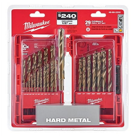 UPC: 0045242188475 | Milwaukee 48-89-2332 – 29-Piece RED HELIX Cobalt Fractional Drill Bit Set