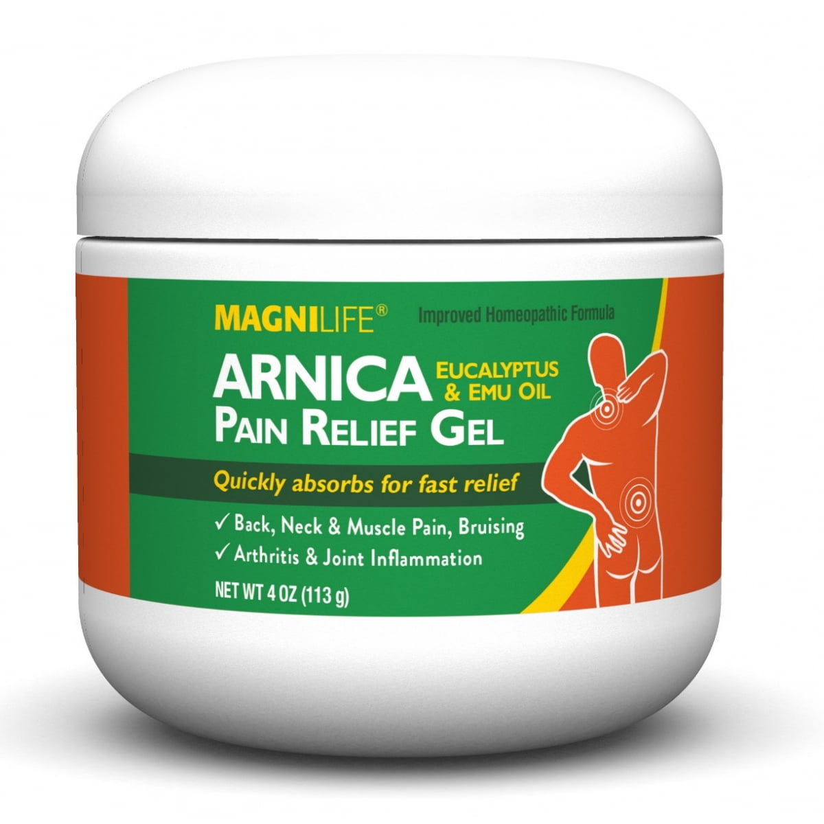 MagniLife Arnica Pain Relief Gel Eases Stiffness, Inflammation and Soreness Naturally, 4 oz