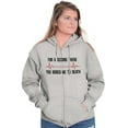 thumbnail image 4 of For A Second Bored Me EKG Humor Zip Up Hoodie Men's Women's Brisco Brands X, 4 of 6