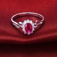 thumbnail image 5 of 1.75 Carat 8x6mm Oval Cut Classic Red Ruby Engagement Ring on 10k White Gold, 5 of 5