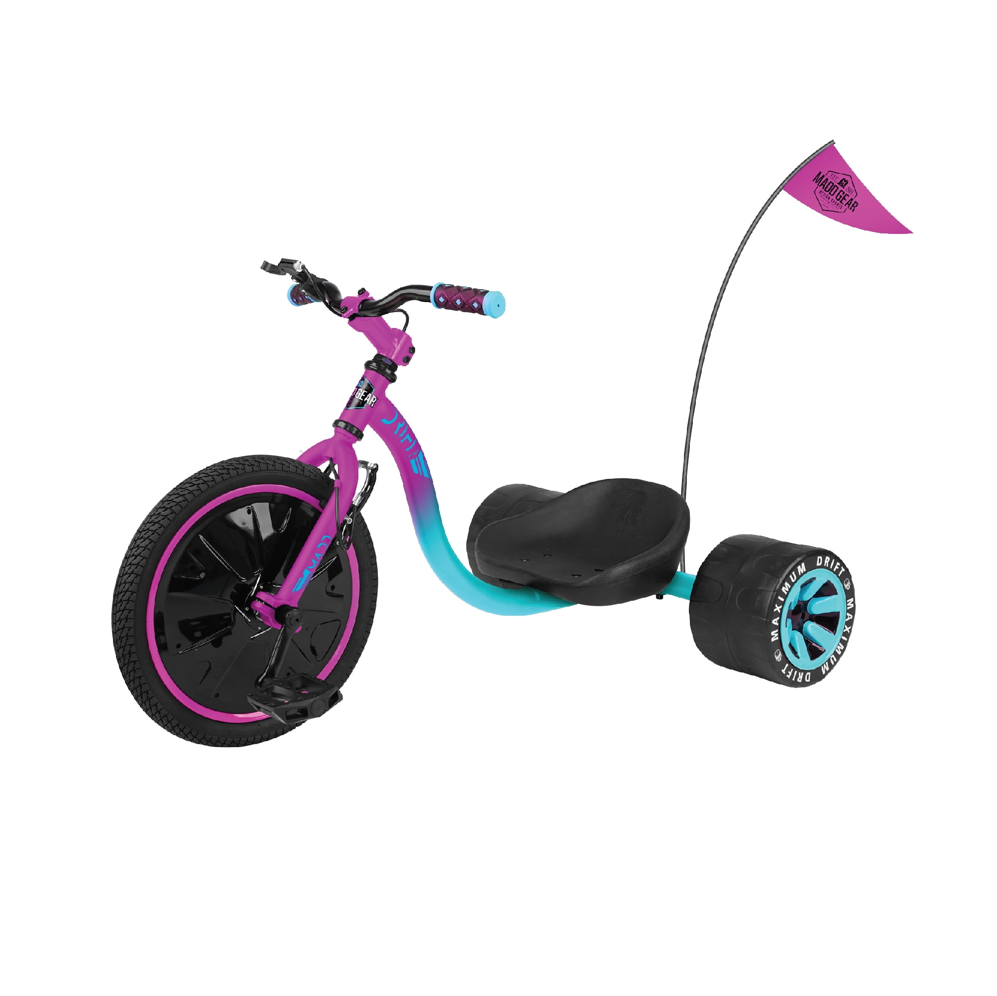 Madd Gear Drift Trike Pink/Teal New Model Great For Kids Ages 5+ Max Rider Weight 150lbs