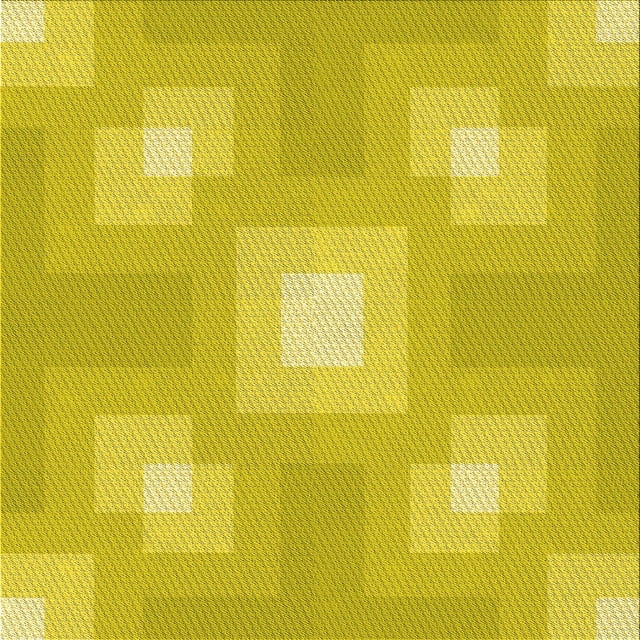 Ahgly Company Tapis d'Intérieur Lavable en Machine Carré Jaune Doré Transitionnel, 6 Pieds Carré