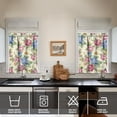 thumbnail image 4 of Pioneer Kitchen Curtains and Valance Set 36 Inch Tier Rose Floral Print 3 Pieces Set Dining Room Small Curtain Drapes Cafe Curtains Valance for Home Decor Rod Pocket, 4 of 6