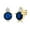 Blue, variant on Bob Mackie Jewelry Gold over Brass Red Garnet CZ White Cubic Zirconia Stud Earrings