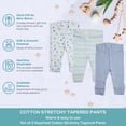 thumbnail image 6 of Spasilk Baby Cotton Tapered Pants for Newborn and Infant Boys, 3 Pack, Blue Planes, 3 Months, 6 of 6