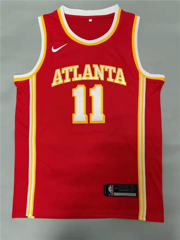 Men Atlanta Hawks 11 Young Red 2021 