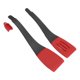 thumbnail image 3 of Kitchen Tongs 3 in 1 Grilling Locking Food Tongs Silicone Heat Resisting Tip Tongs for Home Restaurant Red Black, 3 of 5