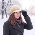 thumbnail image 3 of Loritta 2 Pack Women Winter Hat Slouchy Warm Knit Beanie Cap Black and Beige, 3 of 11