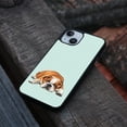 thumbnail image 4 of WIRESTER Shockproof Soft Rubber Cover Case for Apple iPhone 14 6.1" 2022, English Bulldog Dog Lying Down Looking Up On Aero Blue Background, 4 of 5