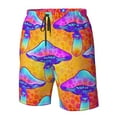 thumbnail image 5 of Kll Magic Mushrooms Men'S Casual Summer Beach Shorts Hawaiian Shorts With Pockets-Small, 5 of 9