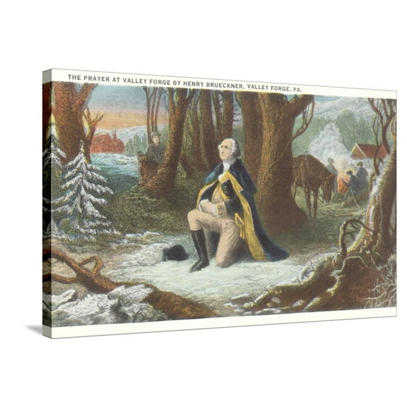 Art.com Painting of Washington at Valley Forge Stretched Canvas Print Wall Art, 36" x 24"