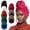 Gray, variant on Women Twisted Turban Hats Knotted Pre Tied African Muslim Head Wraps Stretchy Chemo Cancer Hair Wraps