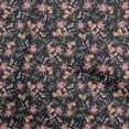 thumbnail image 1 of oneOone Cotton Poplin Twill Black Fabric Floral Retro Sewing Fabric By The Yard Printed Diy Clothing Sewing Supplies 56 Inch Wide, 1 of 5