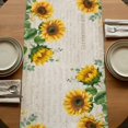thumbnail image 5 of Table Runners 72 Inches Long Dress Scarves, Sunflower Farmhouse Kitchen/Dining Table Runner, Coffee Tablerunners, Yellow Floral 14x72 Inch, 5 of 9